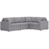 image:imageSignature Design by Ashley Modmax Contemporary Swivel Glider Recliner Manual Reclining Motion with Hidden Storage NextGen Nuvella Performance Fabric for Nurseries Light Gray 42 WRight Hand Facing