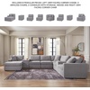 image:imageSignature Design by Ashley Modmax Contemporary Swivel Glider Recliner Manual Reclining Motion with Hidden Storage NextGen Nuvella Performance Fabric for Nurseries Light Gray 42 WLeft Hand Facing