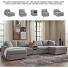 image:imageSignature Design by Ashley Modmax Contemporary Swivel Glider Recliner Manual Reclining Motion with Hidden Storage NextGen Nuvella Performance Fabric for Nurseries Light Gray 42 WSymmetrical