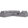 image:imageSignature Design by Ashley Modmax Contemporary Swivel Glider Recliner Manual Reclining Motion with Hidden Storage NextGen Nuvella Performance Fabric for Nurseries Light Gray 42 WRight Hand Facing