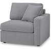 image:imageSignature Design by Ashley Modmax Contemporary Swivel Glider Recliner Manual Reclining Motion with Hidden Storage NextGen Nuvella Performance Fabric for Nurseries Light Gray 42 WRight Hand Facing