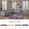 image:imageSignature Design by Ashley Modmax Contemporary Swivel Glider Recliner Manual Reclining Motion with Hidden Storage NextGen Nuvella Performance Fabric for Nurseries Light Gray 42 WRight Hand Facing