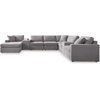 image:imageSignature Design by Ashley Modmax Contemporary Swivel Glider Recliner Manual Reclining Motion with Hidden Storage NextGen Nuvella Performance Fabric for Nurseries Light Gray 42 WLeft Hand Facing
