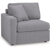 image:imageSignature Design by Ashley Modmax Contemporary Swivel Glider Recliner Manual Reclining Motion with Hidden Storage NextGen Nuvella Performance Fabric for Nurseries Light Gray 42 WL Shape