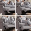 image:imageSignature Design by Ashley Modmax Contemporary Swivel Glider Recliner Manual Reclining Motion with Hidden Storage NextGen Nuvella Performance Fabric for Nurseries Light Gray 42 W42W x 41D x 40H