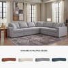 image:imageSignature Design by Ashley Modmax Contemporary Swivel Glider Recliner Manual Reclining Motion with Hidden Storage NextGen Nuvella Performance Fabric for Nurseries Light Gray 42 WRight Hand Facing