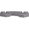 image:imageSignature Design by Ashley Modmax Contemporary Swivel Glider Recliner Manual Reclining Motion with Hidden Storage NextGen Nuvella Performance Fabric for Nurseries Light Gray 42 WRight Hand Facing
