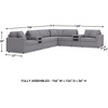 image:imageSignature Design by Ashley Modmax Contemporary Swivel Glider Recliner Manual Reclining Motion with Hidden Storage NextGen Nuvella Performance Fabric for Nurseries Light Gray 42 WRight Hand Facing