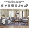image:imageSignature Design by Ashley Modmax Contemporary Swivel Glider Recliner Manual Reclining Motion with Hidden Storage NextGen Nuvella Performance Fabric for Nurseries Light Gray 42 WRight Hand Facing