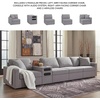 image:imageSignature Design by Ashley Modmax Contemporary Swivel Glider Recliner Manual Reclining Motion with Hidden Storage NextGen Nuvella Performance Fabric for Nurseries Light Gray 42 WRight Hand Facing
