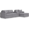 image:imageSignature Design by Ashley Modmax Contemporary Swivel Glider Recliner Manual Reclining Motion with Hidden Storage NextGen Nuvella Performance Fabric for Nurseries Light Gray 42 WRight Hand Facing