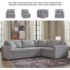 image:imageSignature Design by Ashley Modmax Contemporary Swivel Glider Recliner Manual Reclining Motion with Hidden Storage NextGen Nuvella Performance Fabric for Nurseries Light Gray 42 WRight Hand Facing