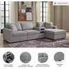 image:imageSignature Design by Ashley Modmax Contemporary Swivel Glider Recliner Manual Reclining Motion with Hidden Storage NextGen Nuvella Performance Fabric for Nurseries Light Gray 42 WRight Hand Facing