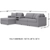 image:imageSignature Design by Ashley Modmax Contemporary Swivel Glider Recliner Manual Reclining Motion with Hidden Storage NextGen Nuvella Performance Fabric for Nurseries Light Gray 42 WLeft Hand Facing