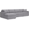 image:imageSignature Design by Ashley Modmax Contemporary Swivel Glider Recliner Manual Reclining Motion with Hidden Storage NextGen Nuvella Performance Fabric for Nurseries Light Gray 42 WLeft Hand Facing