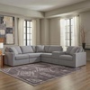 image:imageSignature Design by Ashley Modmax Contemporary Swivel Glider Recliner Manual Reclining Motion with Hidden Storage NextGen Nuvella Performance Fabric for Nurseries Light Gray 42 WRight Hand Facing