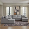 image:imageSignature Design by Ashley Modmax Contemporary Swivel Glider Recliner Manual Reclining Motion with Hidden Storage NextGen Nuvella Performance Fabric for Nurseries Light Gray 42 WU Shape