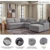 image:imageSignature Design by Ashley Modmax Contemporary Swivel Glider Recliner Manual Reclining Motion with Hidden Storage NextGen Nuvella Performance Fabric for Nurseries Light Gray 42 WRight Hand Facing