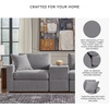 image:imageSignature Design by Ashley Modmax Contemporary Swivel Glider Recliner Manual Reclining Motion with Hidden Storage NextGen Nuvella Performance Fabric for Nurseries Light Gray 42 WRight Hand Facing