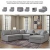image:imageSignature Design by Ashley Modmax Contemporary Swivel Glider Recliner Manual Reclining Motion with Hidden Storage NextGen Nuvella Performance Fabric for Nurseries Light Gray 42 WRight Hand Facing