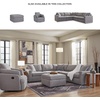 image:imageSignature Design by Ashley Modmax Contemporary Swivel Glider Recliner Manual Reclining Motion with Hidden Storage NextGen Nuvella Performance Fabric for Nurseries Light Gray 42 W32D x 32W x 20H