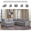 image:imageSignature Design by Ashley Modmax Contemporary Swivel Glider Recliner Manual Reclining Motion with Hidden Storage NextGen Nuvella Performance Fabric for Nurseries Light Gray 42 WLeft Hand Facing