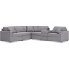 image:imageSignature Design by Ashley Modmax Contemporary Swivel Glider Recliner Manual Reclining Motion with Hidden Storage NextGen Nuvella Performance Fabric for Nurseries Light Gray 42 WRight Hand Facing