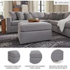 image:imageSignature Design by Ashley Modmax Contemporary Swivel Glider Recliner Manual Reclining Motion with Hidden Storage NextGen Nuvella Performance Fabric for Nurseries Light Gray 42 W32D x 32W x 20H