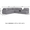 image:imageSignature Design by Ashley Modmax Contemporary Swivel Glider Recliner Manual Reclining Motion with Hidden Storage NextGen Nuvella Performance Fabric for Nurseries Light Gray 42 WRight Hand Facing