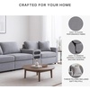 image:imageSignature Design by Ashley Modmax Contemporary Swivel Glider Recliner Manual Reclining Motion with Hidden Storage NextGen Nuvella Performance Fabric for Nurseries Light Gray 42 WLeft Hand Facing