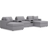 image:imageSignature Design by Ashley Modmax Contemporary Swivel Glider Recliner Manual Reclining Motion with Hidden Storage NextGen Nuvella Performance Fabric for Nurseries Light Gray 42 WSymmetrical