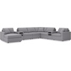image:imageSignature Design by Ashley Modmax Contemporary Swivel Glider Recliner Manual Reclining Motion with Hidden Storage NextGen Nuvella Performance Fabric for Nurseries Light Gray 42 WLeft Hand Facing