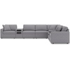 image:imageSignature Design by Ashley Modmax Contemporary Swivel Glider Recliner Manual Reclining Motion with Hidden Storage NextGen Nuvella Performance Fabric for Nurseries Light Gray 42 WRight Hand Facing