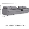 image:imageSignature Design by Ashley Modmax Contemporary Swivel Glider Recliner Manual Reclining Motion with Hidden Storage NextGen Nuvella Performance Fabric for Nurseries Light Gray 42 WLeft Hand Facing