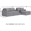 image:imageSignature Design by Ashley Modmax Contemporary Swivel Glider Recliner Manual Reclining Motion with Hidden Storage NextGen Nuvella Performance Fabric for Nurseries Light Gray 42 WRight Hand Facing