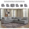 image:imageSignature Design by Ashley Modmax Contemporary Swivel Glider Recliner Manual Reclining Motion with Hidden Storage NextGen Nuvella Performance Fabric for Nurseries Light Gray 42 WRight Hand Facing