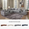 image:imageSignature Design by Ashley Modmax Contemporary Swivel Glider Recliner Manual Reclining Motion with Hidden Storage NextGen Nuvella Performance Fabric for Nurseries Light Gray 42 WRight Hand Facing