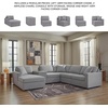 image:imageSignature Design by Ashley Modmax Contemporary Swivel Glider Recliner Manual Reclining Motion with Hidden Storage NextGen Nuvella Performance Fabric for Nurseries Light Gray 42 WLeft Hand Facing