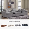 image:imageSignature Design by Ashley Modmax Contemporary Swivel Glider Recliner Manual Reclining Motion with Hidden Storage NextGen Nuvella Performance Fabric for Nurseries Light Gray 42 WSymmetrical
