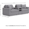 image:imageSignature Design by Ashley Modmax Contemporary Swivel Glider Recliner Manual Reclining Motion with Hidden Storage NextGen Nuvella Performance Fabric for Nurseries Light Gray 42 WSymmetrical
