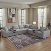 image:imageSignature Design by Ashley Modmax Contemporary Swivel Glider Recliner Manual Reclining Motion with Hidden Storage NextGen Nuvella Performance Fabric for Nurseries Light Gray 42 WRight Hand Facing