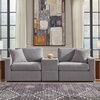 image:imageSignature Design by Ashley Modmax Contemporary Swivel Glider Recliner Manual Reclining Motion with Hidden Storage NextGen Nuvella Performance Fabric for Nurseries Light Gray 42 WSymmetrical