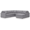 image:imageSignature Design by Ashley Modmax Contemporary Swivel Glider Recliner Manual Reclining Motion with Hidden Storage NextGen Nuvella Performance Fabric for Nurseries Light Gray 42 WRight Hand Facing