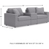 image:imageSignature Design by Ashley Modmax Contemporary Swivel Glider Recliner Manual Reclining Motion with Hidden Storage NextGen Nuvella Performance Fabric for Nurseries Light Gray 42 WSymmetrical