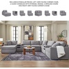 image:imageSignature Design by Ashley Modmax Contemporary Swivel Glider Recliner Manual Reclining Motion with Hidden Storage NextGen Nuvella Performance Fabric for Nurseries Light Gray 42 WLeft Hand Facing