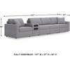 image:imageSignature Design by Ashley Modmax Contemporary Swivel Glider Recliner Manual Reclining Motion with Hidden Storage NextGen Nuvella Performance Fabric for Nurseries Light Gray 42 WRight Hand Facing