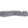 image:imageSignature Design by Ashley Modmax Contemporary Swivel Glider Recliner Manual Reclining Motion with Hidden Storage NextGen Nuvella Performance Fabric for Nurseries Light Gray 42 WRight Hand Facing