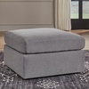 image:imageSignature Design by Ashley Modmax Contemporary Swivel Glider Recliner Manual Reclining Motion with Hidden Storage NextGen Nuvella Performance Fabric for Nurseries Light Gray 42 W32D x 32W x 20H