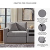 image:imageSignature Design by Ashley Modmax Contemporary Swivel Glider Recliner Manual Reclining Motion with Hidden Storage NextGen Nuvella Performance Fabric for Nurseries Light Gray 42 WL Shape