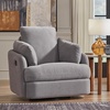 image:imageSignature Design by Ashley Modmax Contemporary Swivel Glider Recliner Manual Reclining Motion with Hidden Storage NextGen Nuvella Performance Fabric for Nurseries Light Gray 42 W42W x 41D x 40H
